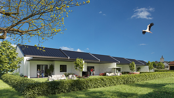 SeniorenBungalows Podersdorf Gartenansicht