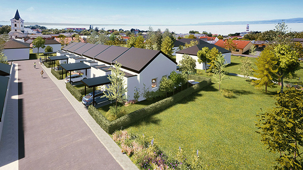 SeniorenBungalows Podersdorf Vogelperspektive